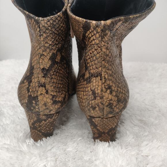 New tan Free people snake skin slouchy bootie sz 38 7.5 - Picture 5 of 7